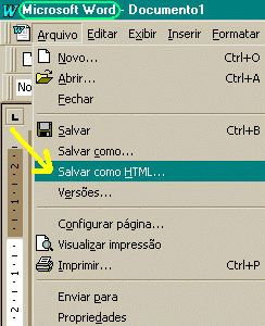  fcil salvar um documento Word como HTML